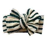Ivy ~ Cream & Green Striped Sweater