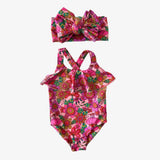 HERE COMES THE SUN ~ VIBRANT FLORAL RUFFLE ONEPIECE