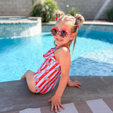 RUFFLE ONE PIECE ~ LIVING IN AMERICA