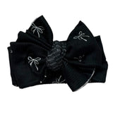Black Tie ~ Black w/ White Bows