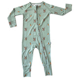 NEUTRAL SAGE EASTER ZIP UP BAMBOO