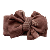 Sloane ~ Brown Sweater w/ Cream Bows