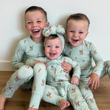 NEUTRAL SAGE EASTER TWO PIECE BAMBOO SET