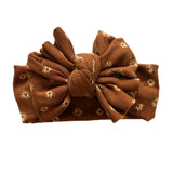 Cedar ~ Brown Ribbed w/ Flowers