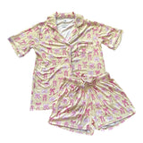 PUT A BOW ON IT ~ WOMEN'S RIBBED BAMBOO SHORTS SET