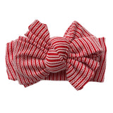 Peppermint Bark ~ Red & White Striped Chunky Ribbed