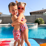 RUFFLE ONE PIECE ~ LIVING IN AMERICA
