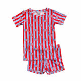 BAMBOO SHORTS TWO PIECE SET ~ ALL AMERICAN DREAMS