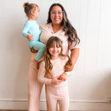 TWO PIECE BAMBOO JAMMIES ~ PEACH BLOSSOM