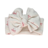 Sonnet ~ Pink Bows on White Ribbed