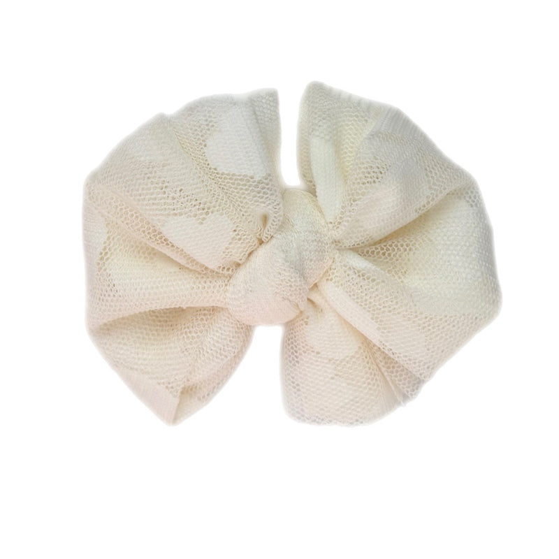 Dainty ~ Cream Mesh w/ Hearts