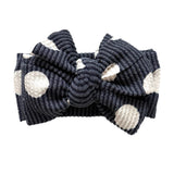 Navy Pop ~ Navy w/ White Polka Dots Chunky Ribbed