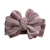 Mulled Mauve ~ Mauve-Purple Striped Chunky Ribbed