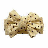 Hailey ~ Pale Yellow w/ Brown Polka Dots