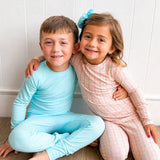 TWO PIECE BAMBOO JAMMIES ~ PEACH BLOSSOM