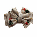 Ornaments ~ Christmas Trees on Cream Pointelle