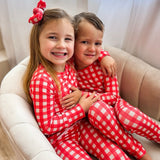 TWO PIECE BAMBOO JAMMIES ~ RED VELVET VALENTINE