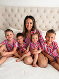 WOMENS RIBBED BAMBIO SHORT SET ~ ALL AMERICAN DREAMS